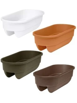 2' X 4' Railing Planter, 25" -Garden Decor Store 34336 001E tif