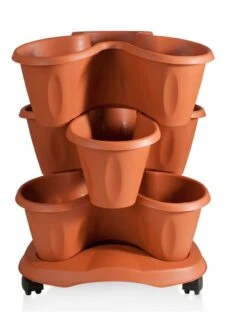 Trifoglio 3-Tier Planter On Wheels -Garden Decor Store 3 4 crop 8613625 05V