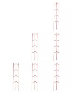 Stacking Tomato Ladders, Set Of 6 -Garden Decor Store 40309 Red stacking tomato ladders set of 6 red tif