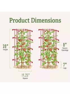 Tomato Cages, Set Of 4 -Garden Decor Store 8587040 1
