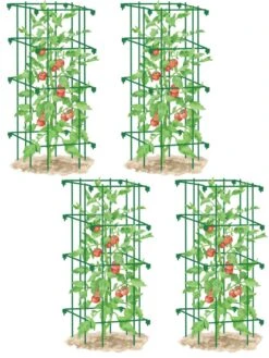 Tomato Cages, Set Of 4 -Garden Decor Store 8587040 GR 001E tif