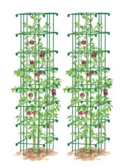 Tomato Towers, Set Of 2 -Garden Decor Store 8587041 0006 GRN tif
