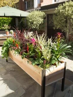 Elevated Planter Box, 2' X 8' -Garden Decor Store 8587631 006 tif