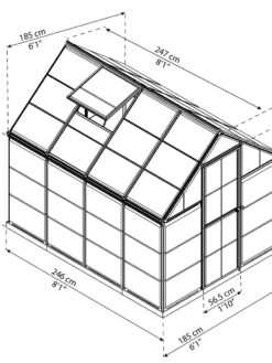 Canopia® By Palram Harmony™ Greenhouse, 6' -Garden Decor Store 8588022 11V tif