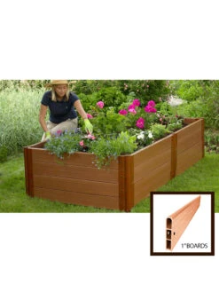 Composite Raised Bed, 22" High With 1" Boards