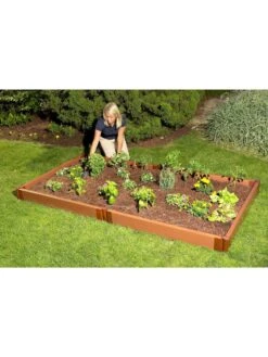 Classic Sienna Composite Raised Bed, 5-1/2" High With 2" Boards -Garden Decor Store 8588260 01v