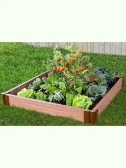 Classic Sienna Composite Raised Bed, 5-1/2" High With 2" Boards -Garden Decor Store 8588270 02v
