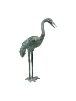 Bronze Crane Statues, Small -Garden Decor Store 8589916 001v