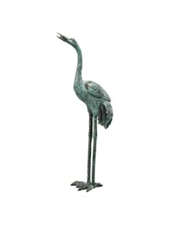 Bronze Crane Statues, Large -Garden Decor Store 8589919 001v