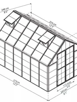 Canopia® By Palram Harmony™ Snap & Grow Greenhouse, 8' -Garden Decor Store 8591044 05V jpg