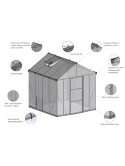 Canopia® By Palram Glory™ Greenhouse, 8' 41 Canopia® By Palram Glory™ Greenhouse, 8' -Garden Decor Store 8591547 17v