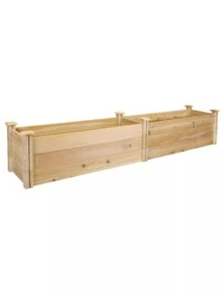 Premium Cedar Raised Garden Bed, 16" X 96" -Garden Decor Store 8593824 01V greenes premium cedar raised garden bed