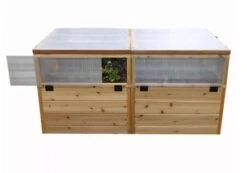 Garden In A Box Cedar Raised Bed With Greenhouse, 3' X 6' -Garden Decor Store 8597082 06V tif
