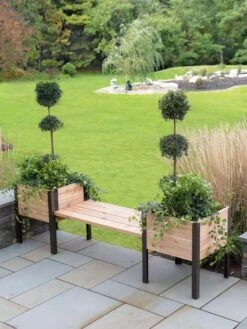 Elevated Cedar Planter Bench Kit, Natural, 90" 11 Elevated Cedar Planter Bench Kit, Natural, 90" -Garden Decor Store 8597992 9601 tif