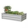 Powder-Coated Metal Raised Garden Bed, 24" X 48" -Garden Decor Store 8599393 05V powder coated metal raised garden bed 24x51 white
