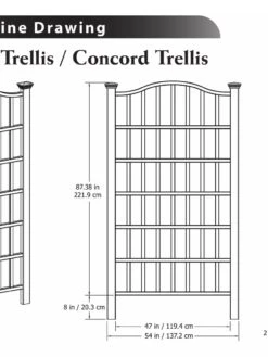 Concord Composite Vinyl Trellis -Garden Decor Store 8599770 03V tif