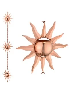 Sun Pure Copper Rain Chain, 8-1/2' 9 Sun Pure Copper Rain Chain, 8-1/2' -Garden Decor Store 8600206 04v