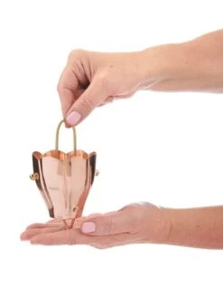 Crocus Pure Copper Rain Chain, 8.5' -Garden Decor Store 8600207 01v