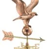Eagle Garden Copper Weathervane With Pole -Garden Decor Store 8600278 04v eagle garden copper weathervane pole