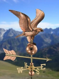 Eagle Garden Copper Weathervane With Pole -Garden Decor Store 8600278 05v