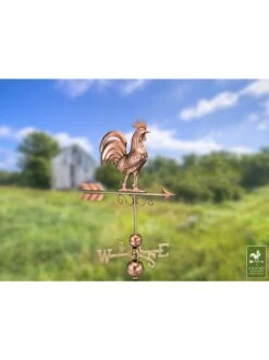 Bantam Rooster Copper Weathervane -Garden Decor Store 8600280 04v
