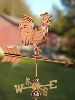 Rooster Garden Copper Weathervane With Pole 8 Rooster Garden Copper Weathervane With Pole -Garden Decor Store 8600284 05v rooster cottage copper weathervane roof mount 1