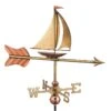 Sailboat Garden Copper Weathervane With Pole 2 Sailboat Garden Copper Weathervane With Pole -Garden Decor Store 8600347 02v sailboat garden copper weathervane pole