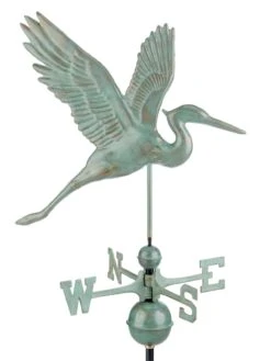 Graceful Blue Heron Copper Weathervane 10 Graceful Blue Heron Copper Weathervane -Garden Decor Store 8600374 05v graceful blue heron weathervane blue verde