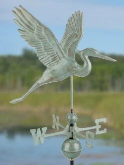 Graceful Blue Heron Copper Weathervane 12 Graceful Blue Heron Copper Weathervane -Garden Decor Store 8600374 07v