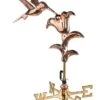Hummingbird Garden Copper Weathervane With Pole -Garden Decor Store 8600377 01v hummingbird garden copper weathervane pole 1