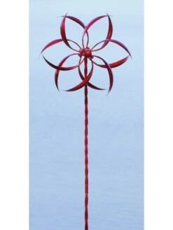 Feather Staked Wind Spinner, 15" -Garden Decor Store 8600479 02v feather staked wind spinner 15 inch red