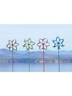 Feather Staked Wind Spinner, 15" -Garden Decor Store 8600479 04v