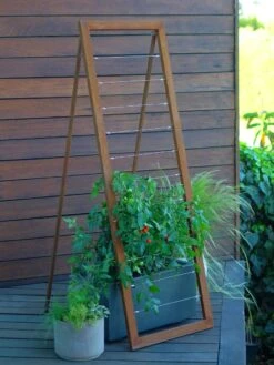 Mira Modern Garden Trellis Sr. -Garden Decor Store 8600513 06v mira modern garden trellis sr oxide