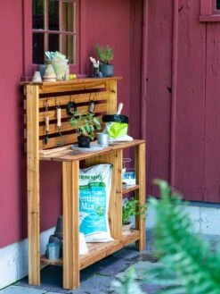 Gardener’s Supply Tall Cedar Potting Bench -Garden Decor Store 8609185 0564 tif