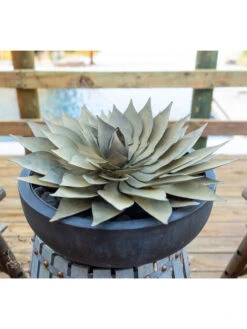 Desert Steel Spiral Aloe Sculpture -Garden Decor Store 8610750 02v