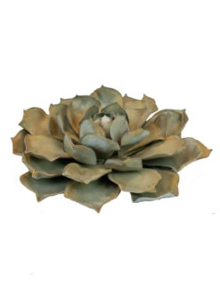 Desert Steel Blue Rose Succulent Sculpture -Garden Decor Store 8610763 01v desert steel blue rose succulent small