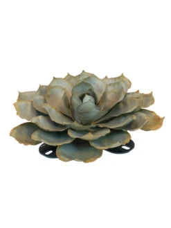 Desert Steel Blue Rose Succulent Sculpture -Garden Decor Store 8610764 01v desert steel blue rose succulent large