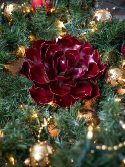 Desert Steel Ruby Rose Succulent Sculpture, Small -Garden Decor Store 8610767 02v