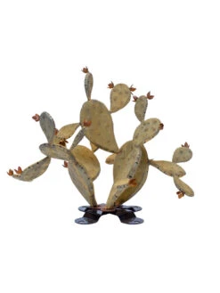 Desert Steel Prickly Pear Cactus Sculpture, Redondo -Garden Decor Store 8610768 04v