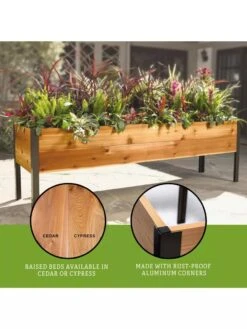 Elevated Planter Box, 2' X 8' -Garden Decor Store 8610895 3