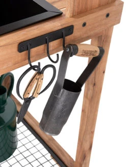 Dynamic Acacia Potting Bench With Soil Reservoir -Garden Decor Store 8611009 004