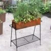 Rectangular Corten Planter And Stand -Garden Decor Store 8611028 9159 tif
