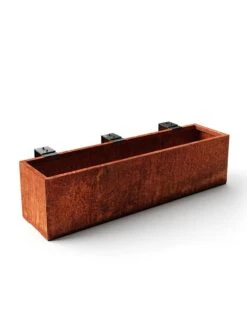 Veradek Metallic Series Corten Steel Railing Planters -Garden Decor Store 8611611 05v