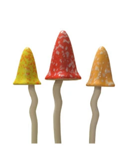 Potting Shed Tinkling Toadstool Sculptures, Set Of 3 -Garden Decor Store 8611730 sum 04v potting shed tinkling toadstool sculptures set of 3 summer