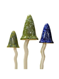 Potting Shed Tinkling Toadstool Sculptures, Set Of 3 -Garden Decor Store 8611730 win 06v potting shed tinkling toadstool sculptures set of 3 winter