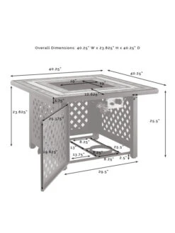 Crosley Tucson Fire Table -Garden Decor Store 8611947 11v