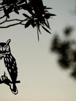 Metalbird Great Horned Owl -Garden Decor Store 8612018 02V tif