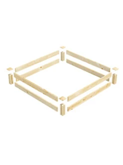 Pine Raised Garden Beds, 4'x4' -Garden Decor Store 8612249 01v