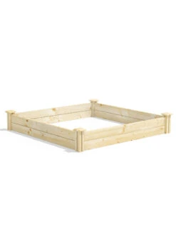 Pine Raised Garden Beds, 4'x4' -Garden Decor Store 8612249 03v