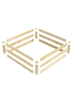 Pine Raised Garden Beds, 4'x4' -Garden Decor Store 8612250 01v